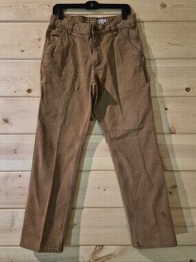 Carhartt Tan Rugged Flex Relaxed Fit Duck Utility Work Pants Size 32x32
